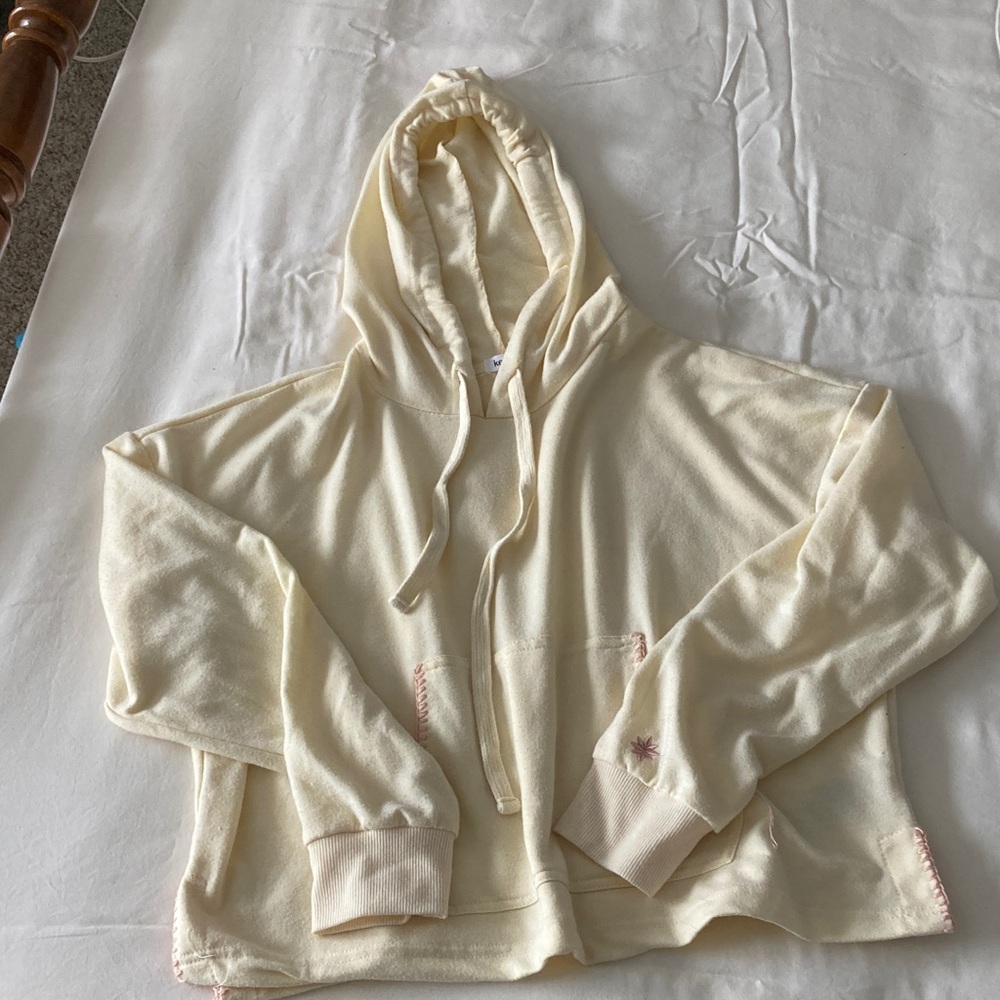Kensie Cream Hooded Sweater